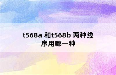 t568a 和t568b 两种线序用哪一种